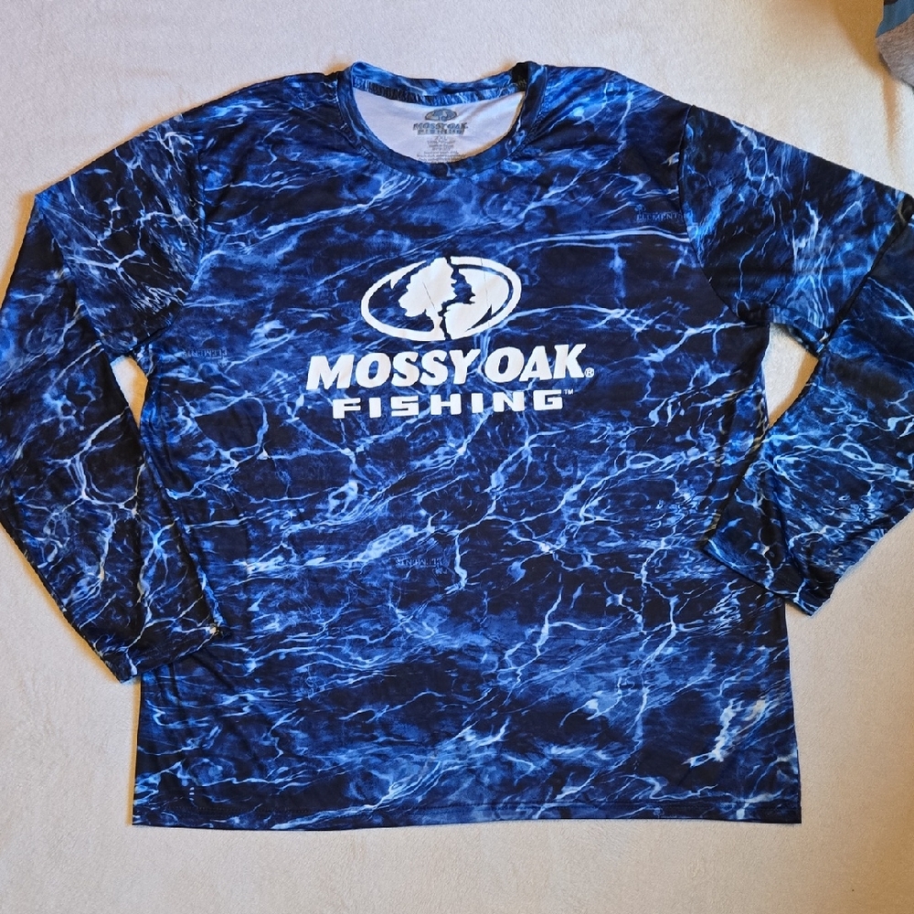 Mossy Oak Fishing Performance Water Pattern Long Sleeve Shirt